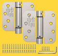 Self Closing Door Hinges 4 Inch Spring Hinge, 5/8" Radius Corners, Auto Close, Heavy Duty for Interior & Fire Rated Doors  (2 Pcs)