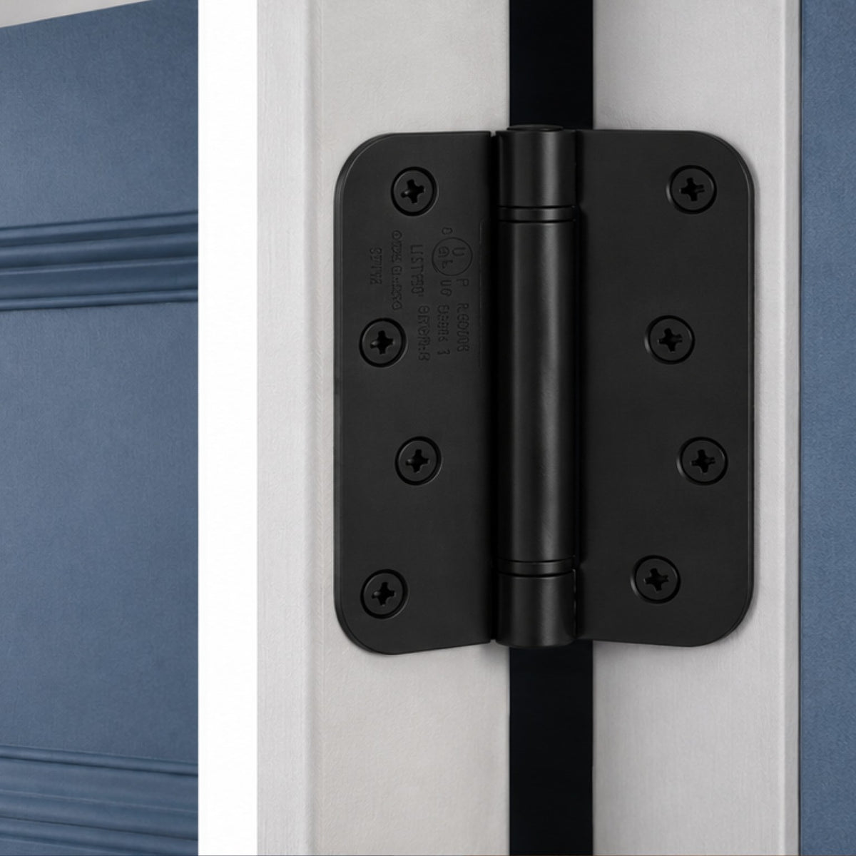 Self Closing Door Hinges 4 Inch Spring Hinge, 5/8" Radius Corners, Auto Close, Heavy Duty for Interior & Fire Rated Doors (2 Pcs)
